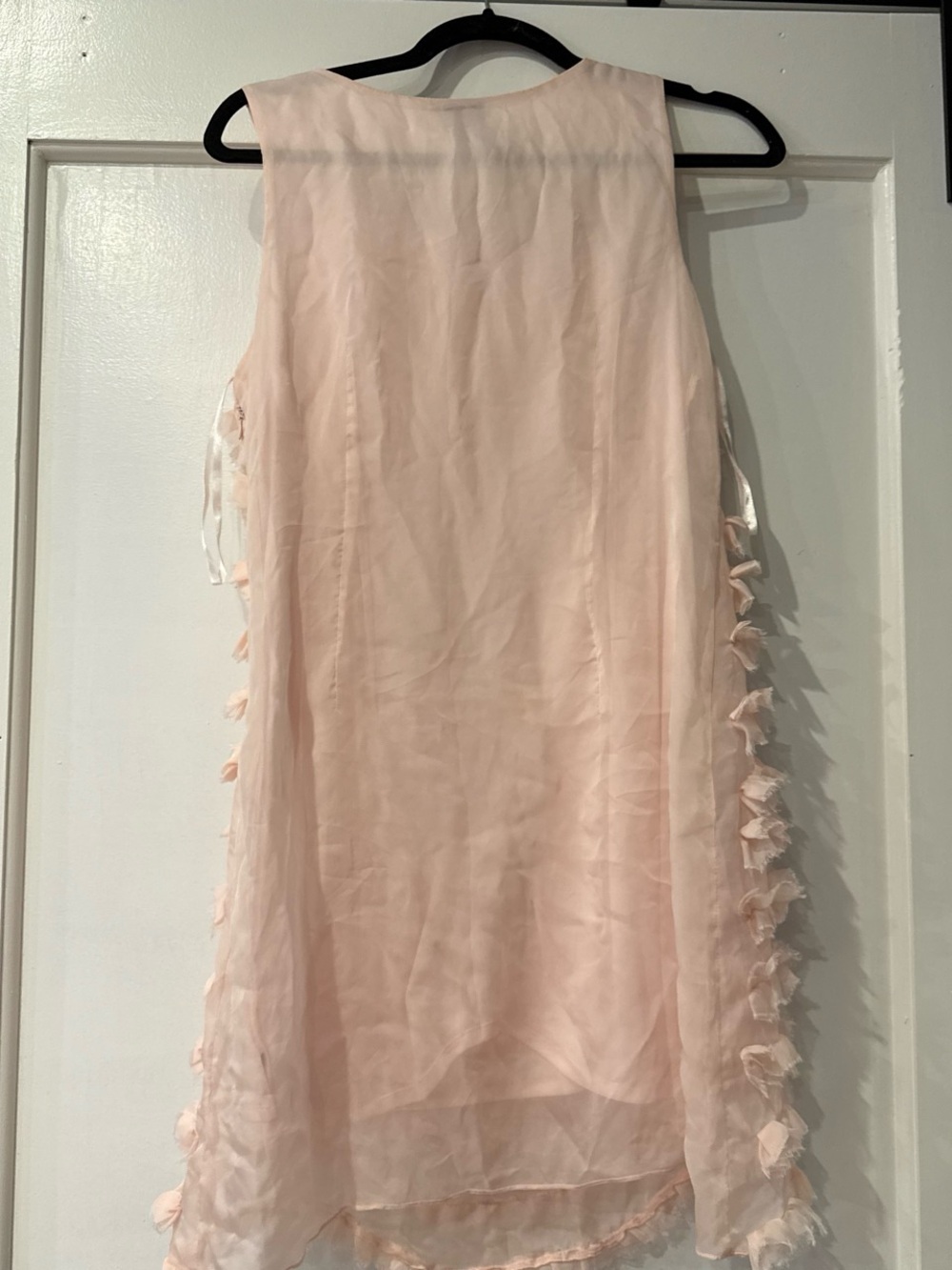 Black Pink Ruffle Mini Dress - Picture 2 of 3